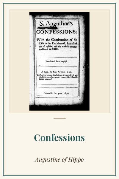 Cover of Confessions: title page, Confessions, London 1679