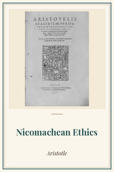 Cover of Nicomachean Ethics: title page, Paris 1555