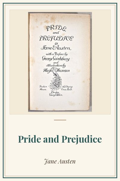 Cover of Pride and Prejudice: illustration by Hugh Thomson, 1894