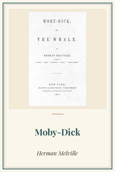 Cover of Moby-Dick: title page, first American edition, 1851