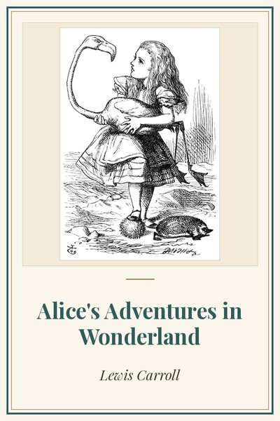 Cover of Alice's Adventures in Wonderland: illustration by John Tenniel, 1865