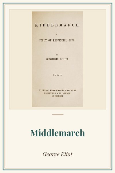 Cover of Middlemarch: title page, first edition, 1871