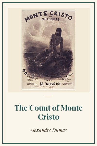 Cover of The Count of Monte Cristo: 1846 poster by Louis Français: Dantès on his rock
