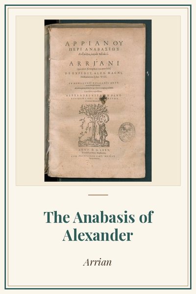 Cover of The Anabasis of Alexander: title page, 1575