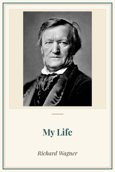Cover of My Life: Richard Wagner, photographed by Franz Hanfstaengl, 1871